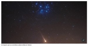 Un fotgrafo capt una cola brillante saliendo de Mercurio