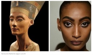 Inteligencia artificial muestra a Nefertiti, Julio Csar y Moe si existieran en la actualidad