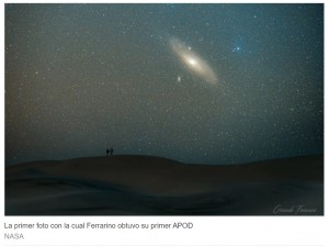 Un argentino le sac una foto al cielo y fue premiado por la NASA, cmo es la imagen que logr registrar?