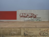 Terraza y grafitis