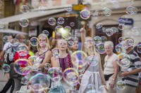 Burbujas de jabn en Praga