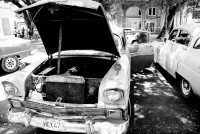 Auto en reparacin en Cuba