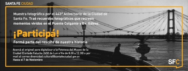 El Museo de la Ciudad invita a recuperar fotos del Puente Colgante y Bulevar Glvez