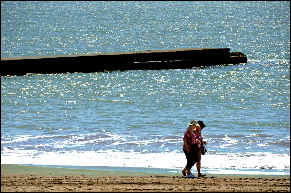 "Caminata en la playa" de Jorge Vicente Molinari