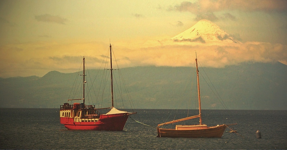 "Barcos en Llanquihu" de Mercedes Pasini