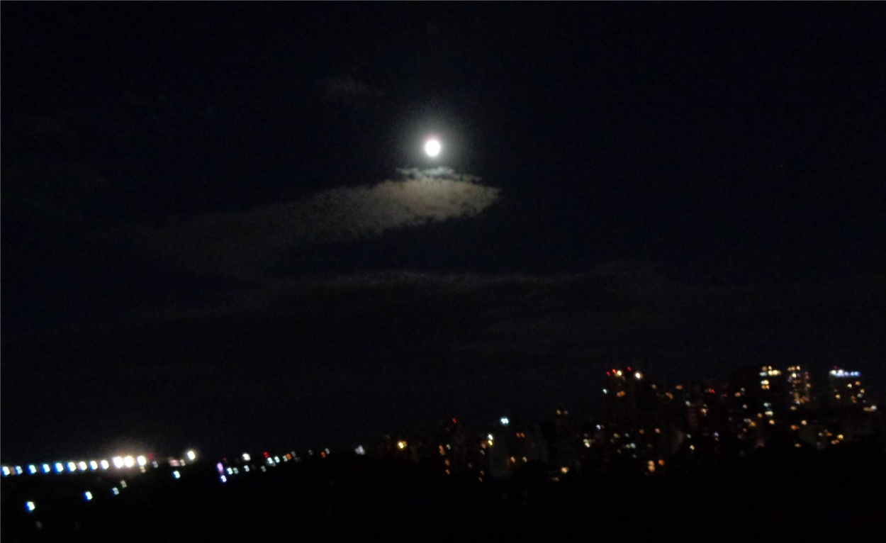 "luna llena sobre la ciudad" de Ernesto Grun