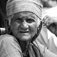Una viejita en el Sur de India