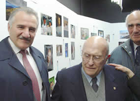Eduardo Gavazzi, presidente de la FAF y Amleto Bocci