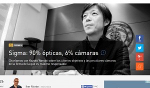 Sigma: 90 por ciento ópticas, 6 por ciento cámaras por Iker Morán
