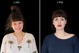 Una fascinante serie de fotografías muestra cómo la gente se transforma de la mañana a la noche