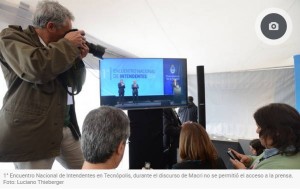 Otra vez los fotógrafos se quedaron sin poder hacer imágenes de Macri