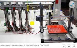 Crean en España una bioimpresora 3D que `imprime` piel humana