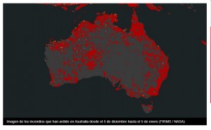 La imagen de los fuegos de Australia que Instagram considera ‘fake news’