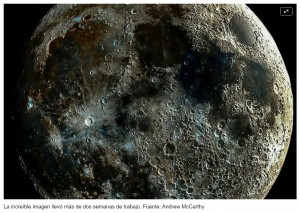 La luna, como nunca: un fotógrafo logró una toma espectacular que muestra los cráteres en detalle