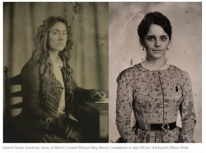 Las actrices de `Mujercitas`, retratadas con tcnicas fotogrficas del siglo XIX