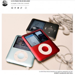 Adiós al iPod, Apple deja de fabricar su revolucionario reproductor de música