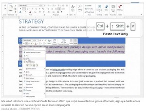Tard dcadas, pero lleg: Microsoft Word introduce un atajo de teclado para copiar y pegar texto sin formato