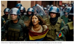 Crticas a Amnista Internacional por usar una imagen IA en una campaa contra la violencia policial