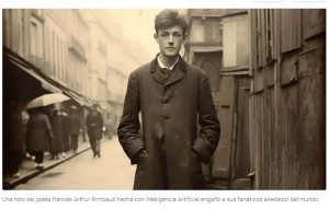La imagen de Rimbaud hecha con Inteligencia Artificial que enga a todos (y sus verdaderas fotografas)