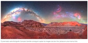 Una belleza de otra galaxia: un fotgrafo argentino logr capturar dos vas lcteas en una misma imagen