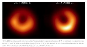 El primer agujero negro fotografiado se atiene al modelo cosmológico