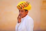 Hombre con turbante. Rajasthan, India.