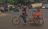 Rickshaw en Old Delhi