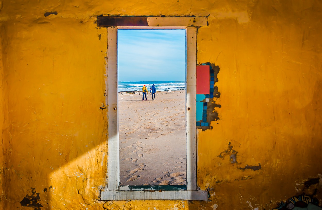 Una ventana en la playa