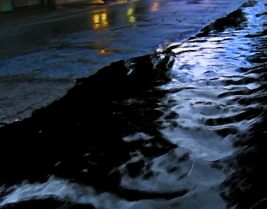 "LLuvia en ciudad." de Tesi Salado