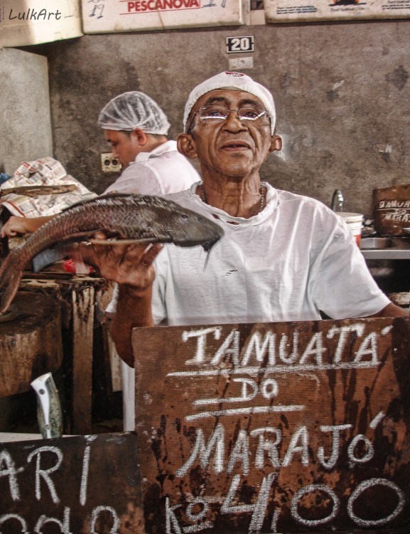 "vendedor de pescado, Brasil" de Yulia Lyulkina