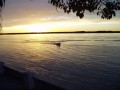 atardecer en el rio uruguay