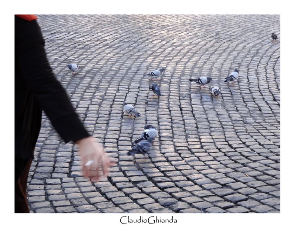 "Corriendo a las palomas" de Claudio Ghianda