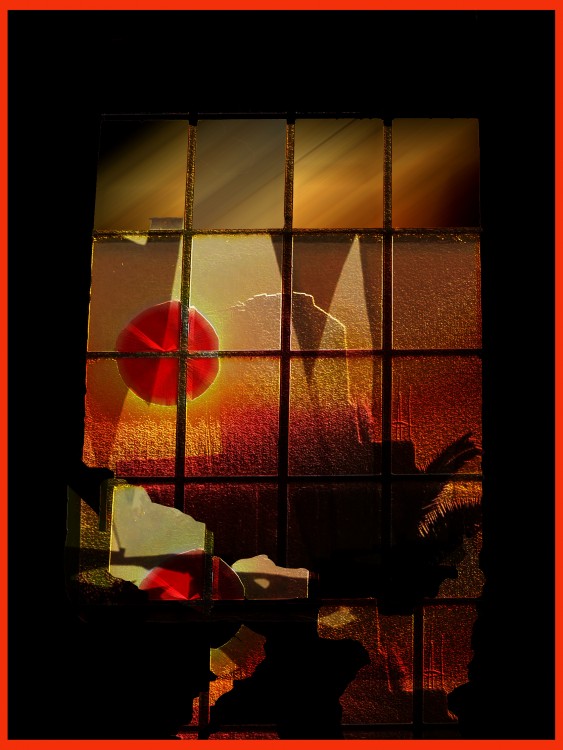 "En la ventana ( pedacitos de Magritte)" de Nora Lilian Iturbide ( Noral )