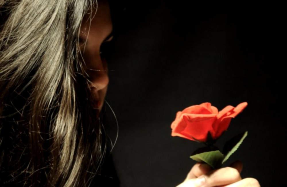 "Contemplando la rosa" de Leana Yns Carrizo