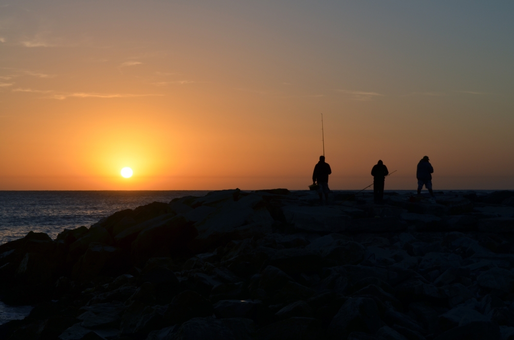 "Pescadores al amanecer" de Mario Zelarayan