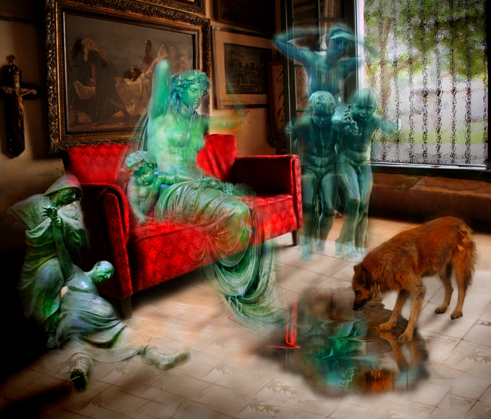 "estatuas fantasmas" de Hugo Carballo (oxido)