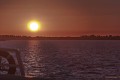 Puesta del sol desde el barco