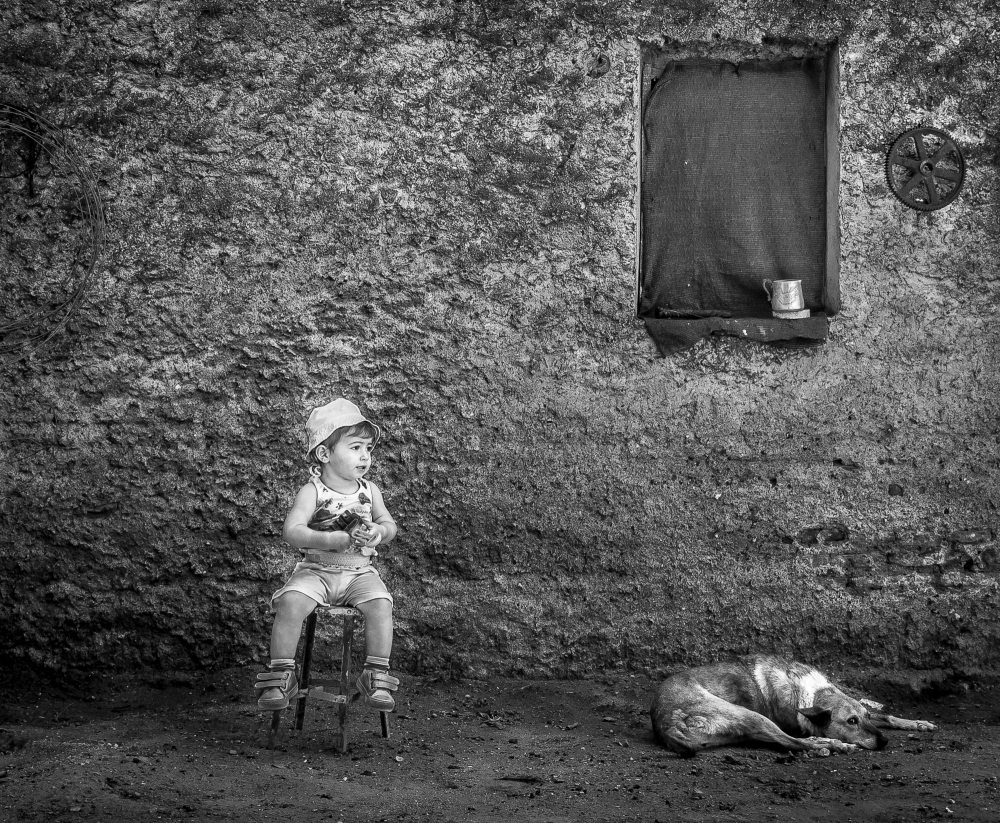 "La nena, el perro y la ventana" de Fernando Buezas