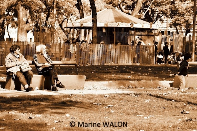 "abuelitas y el nio" de Marine Walon