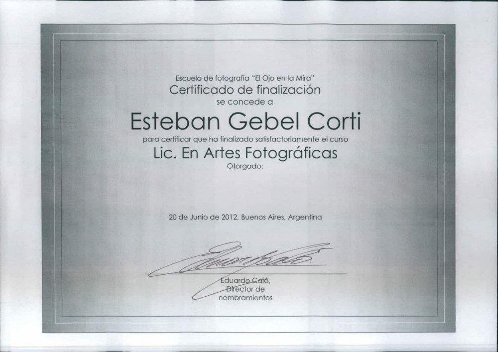 "diploma" de Eduardo Daniel Cal