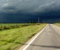 tormenta en la ruta