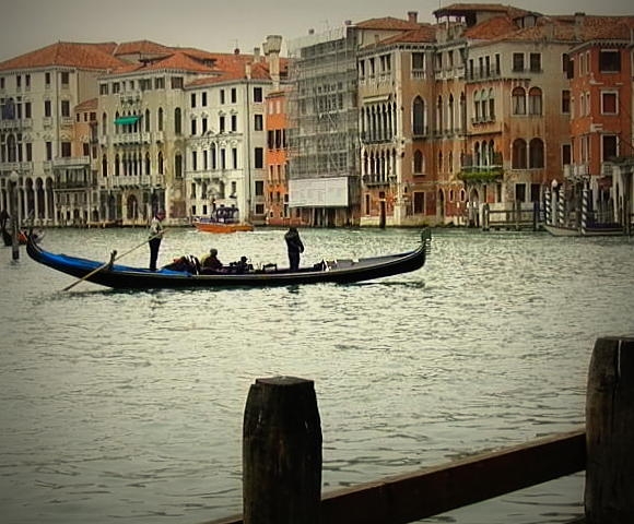 "Venecia en gndola" de Lorna Aguirre