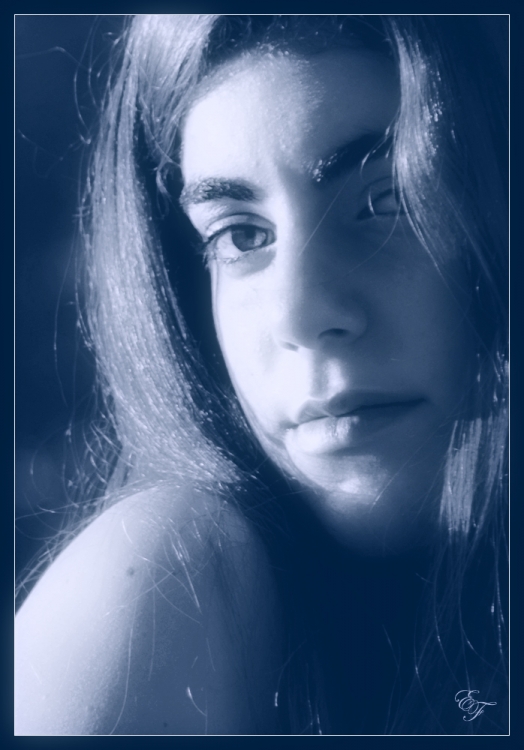 "Retrato Azul" de Eli - Elisabet Ferrari