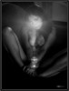 Una mujer desnuda y en lo oscuro