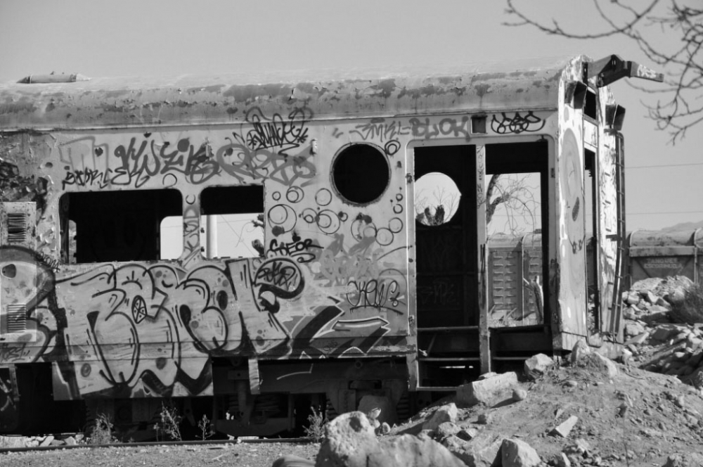 "trenes, viejos y al monocromo. . ." de Jose Alberto Vicente