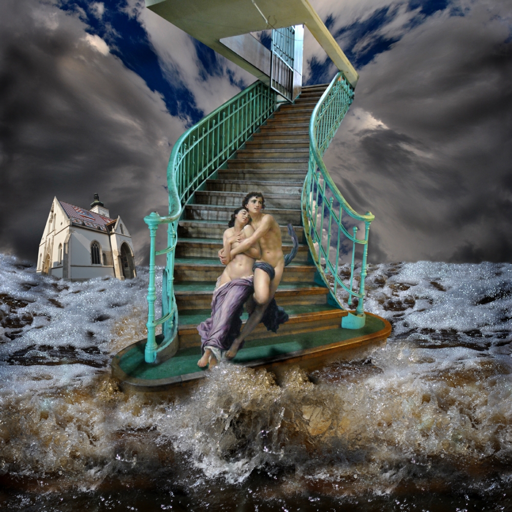 "El diluvio universal" de Hugo Carballo (oxido)