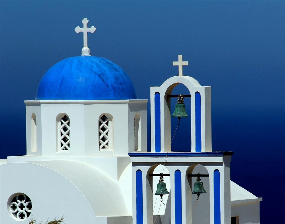 "Azules de Santorini" de Mario Abad