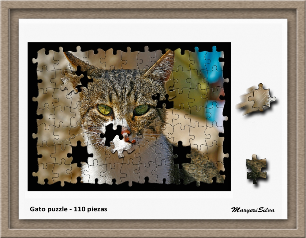 "Gato puzzle 110 piezas" de Maria Cristina Silva