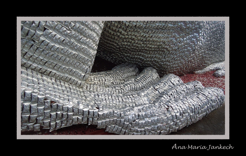 "pie de Lobo de Mar-escultura de m.minujin" de Ana Maria Jankech
