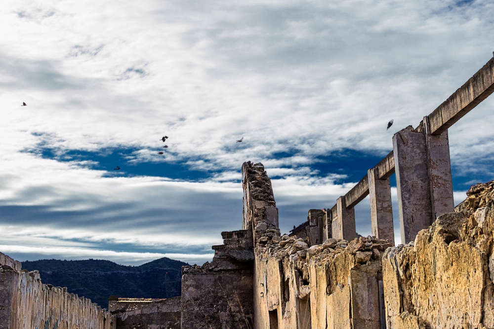 "Ruina y palomas" de Francisco Jos Cerd Ortiz